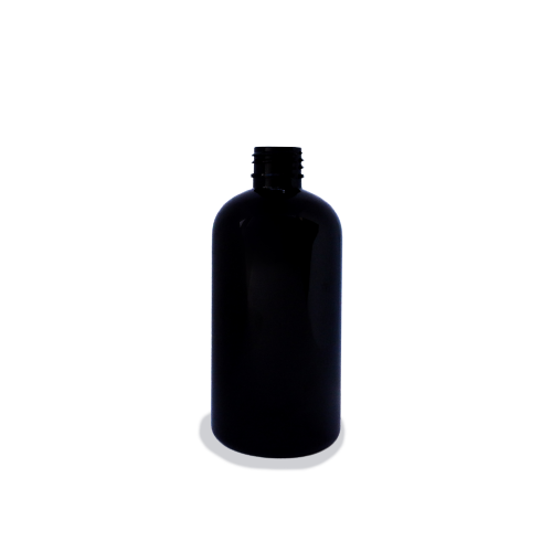 250ml Short Boston PET Bottle - Black