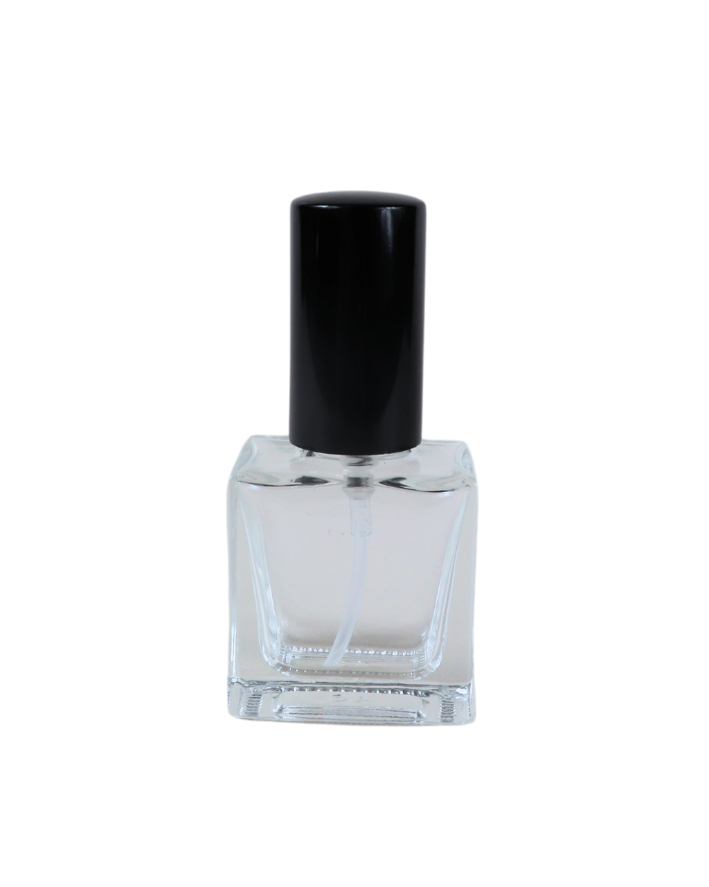10ml Glass Rectangle Spray Perfume Bottle With Black Atomiser
