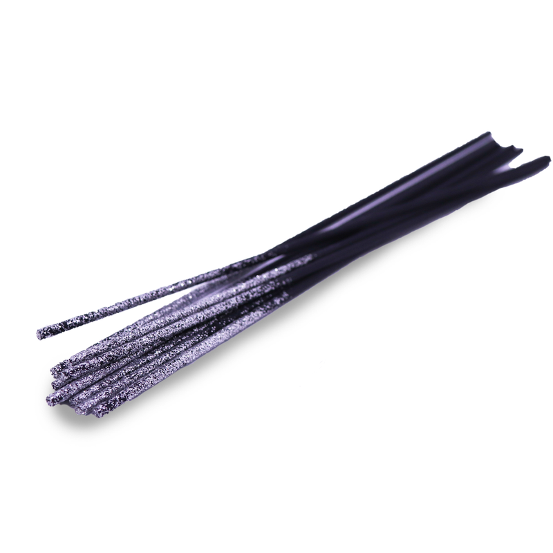Diffuser Reeds 220mm - Black Glitter Silver (6 x 10 pack)